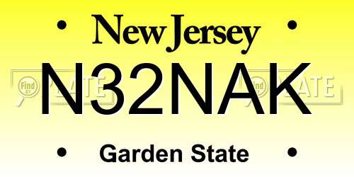 N32NAK New Jersey License Plate