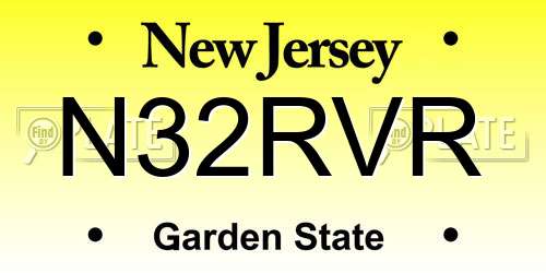 N32RVR New Jersey License Plate
