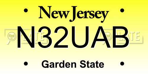 N32UAB New Jersey License Plate