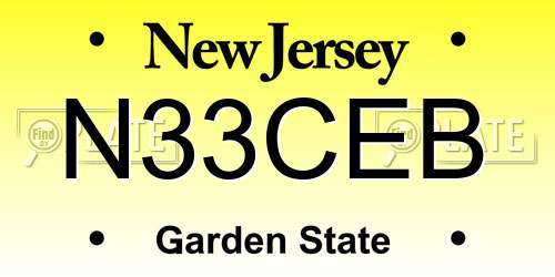 N33CEB New Jersey License Plate