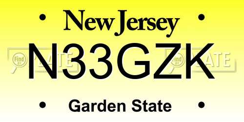 N33GZK New Jersey License Plate