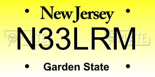 N33LRM New Jersey License Plate