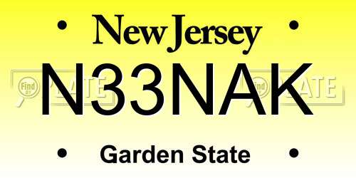 N33NAK New Jersey License Plate