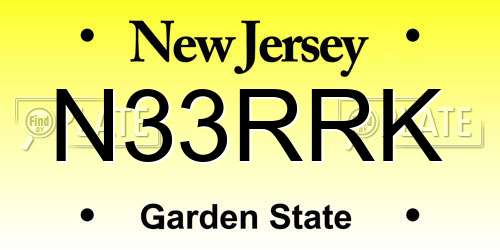 N33RRK New Jersey License Plate