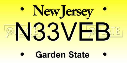 N33VEB New Jersey License Plate