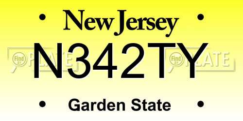 N342TY New Jersey License Plate