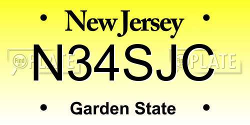 N34SJC New Jersey License Plate