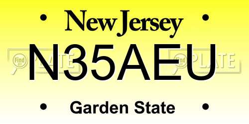 N35AEU New Jersey License Plate