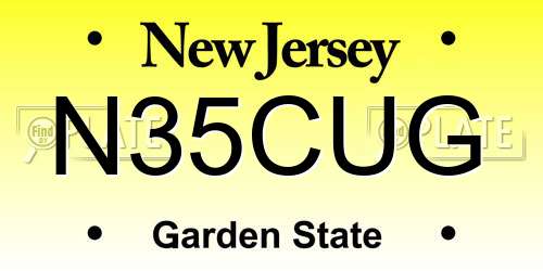 N35CUG New Jersey License Plate