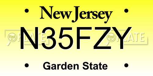 N35FZY New Jersey License Plate