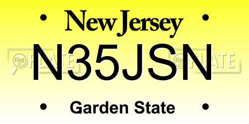 N35JSN New Jersey License Plate