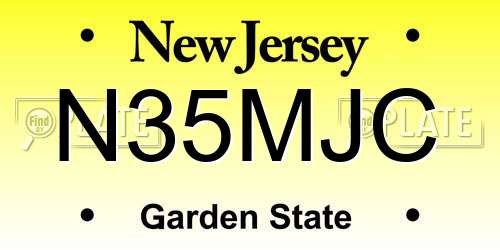 N35MJC New Jersey License Plate