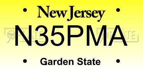 N35PMA New Jersey License Plate