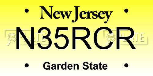 N35RCR New Jersey License Plate