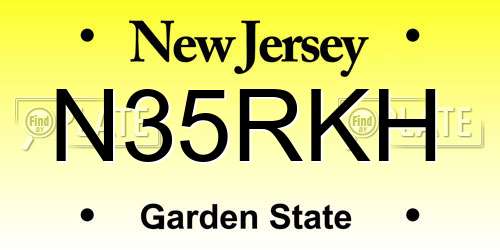 N35RKH New Jersey License Plate