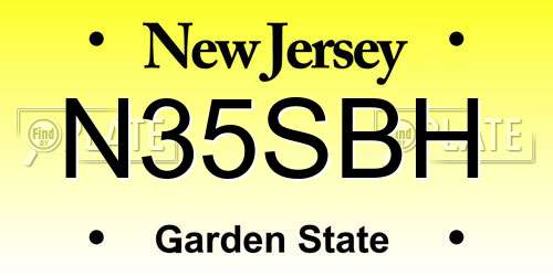 N35SBH New Jersey License Plate