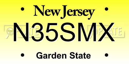 N35SMX New Jersey License Plate