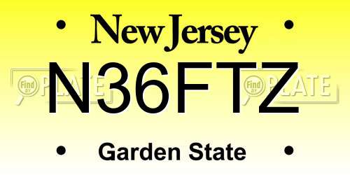 N36FTZ New Jersey License Plate