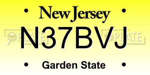 N37BVJ New Jersey License Plate