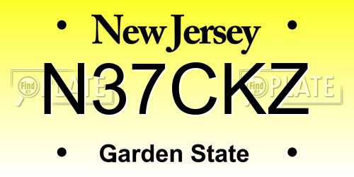 N37CKZ New Jersey License Plate
