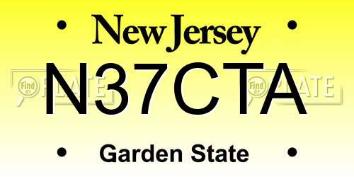 N37CTA New Jersey License Plate
