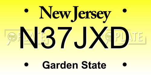 N37JXD New Jersey License Plate