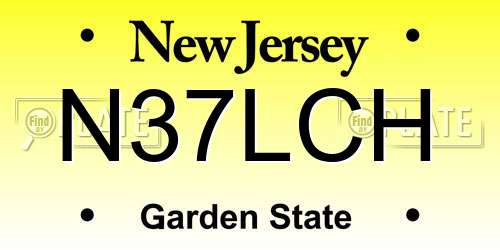 N37LCH New Jersey License Plate
