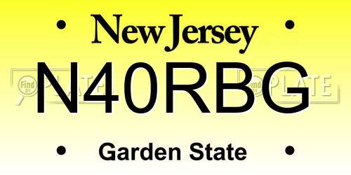N40RBG New Jersey License Plate
