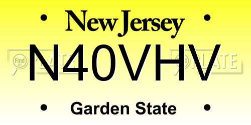 N40VHV New Jersey License Plate