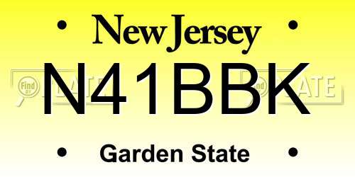 N41BBK New Jersey License Plate