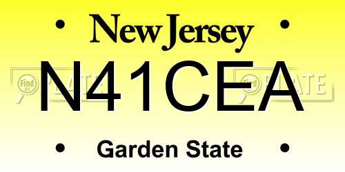 N41CEA New Jersey License Plate