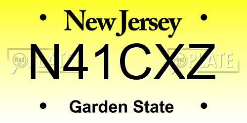 N41CXZ New Jersey License Plate