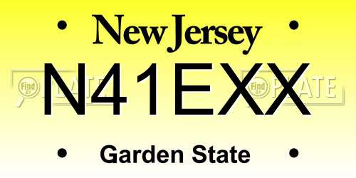 N41EXX New Jersey License Plate