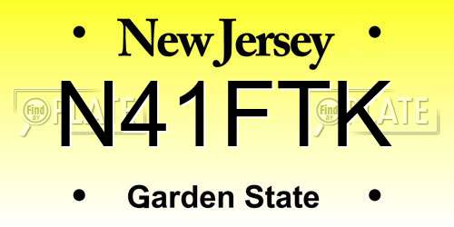 N41FTK New Jersey License Plate