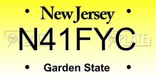 N41FYC New Jersey License Plate