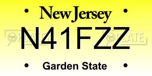 N41FZZ New Jersey License Plate