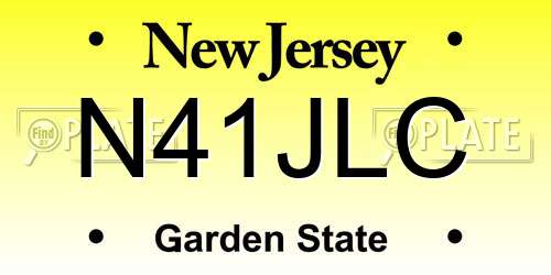 N41JLC New Jersey License Plate