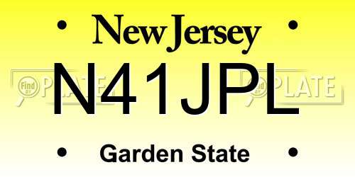N41JPL New Jersey License Plate