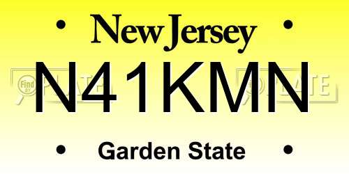 N41KMN New Jersey License Plate