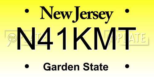 N41KMT New Jersey License Plate