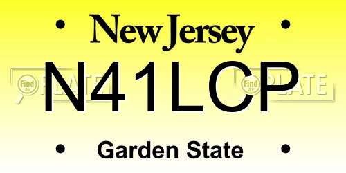 N41LCP New Jersey License Plate