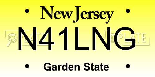 N41LNG New Jersey License Plate