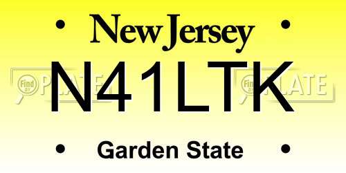 N41LTK New Jersey License Plate