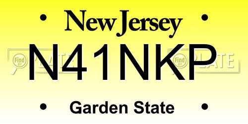 N41NKP New Jersey License Plate