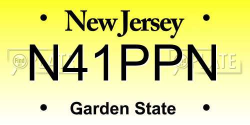 N41PPN New Jersey License Plate