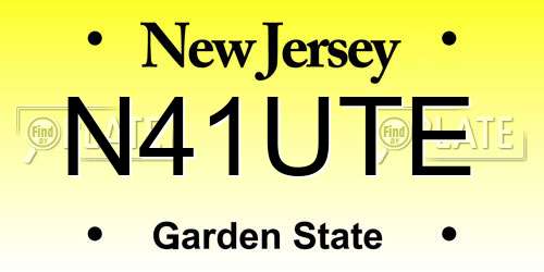 N41UTE New Jersey License Plate