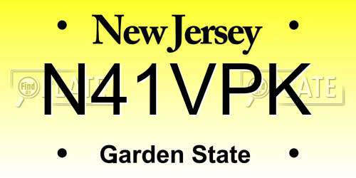 N41VPK New Jersey License Plate