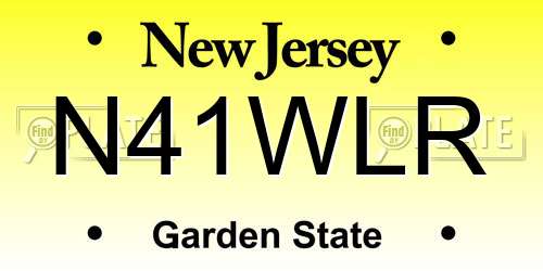 N41WLR New Jersey License Plate