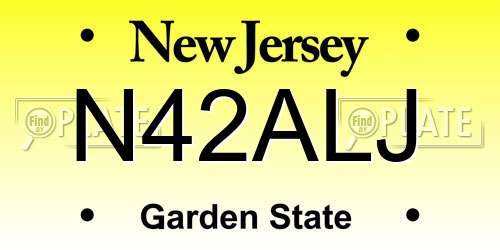 N42ALJ New Jersey License Plate