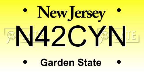 N42CYN New Jersey License Plate